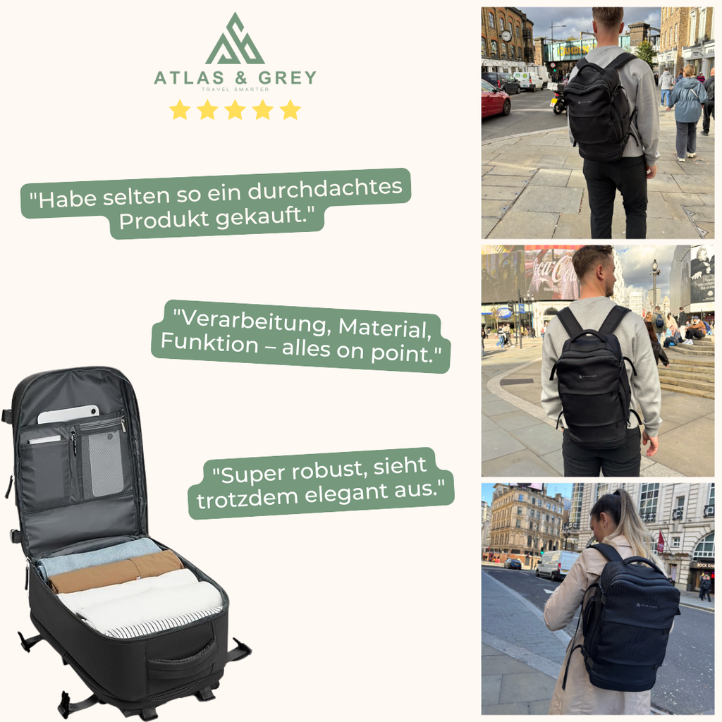 Travelly Pro | Multifunktionaler Reise-Rucksack